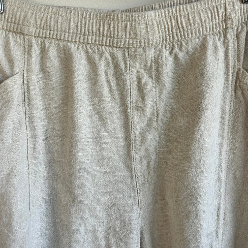 Old Navy Mens XL Oatmeal Beige Linen Blend Elastic Waist Jogger Pants